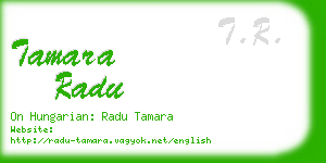 tamara radu business card